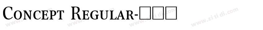 Concept Regular字体转换